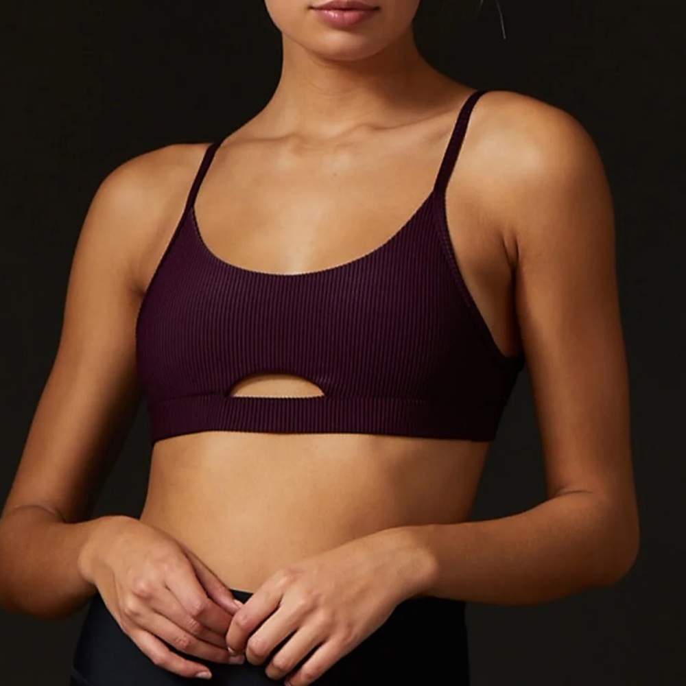 NWT Women's Ribbed Black Bra